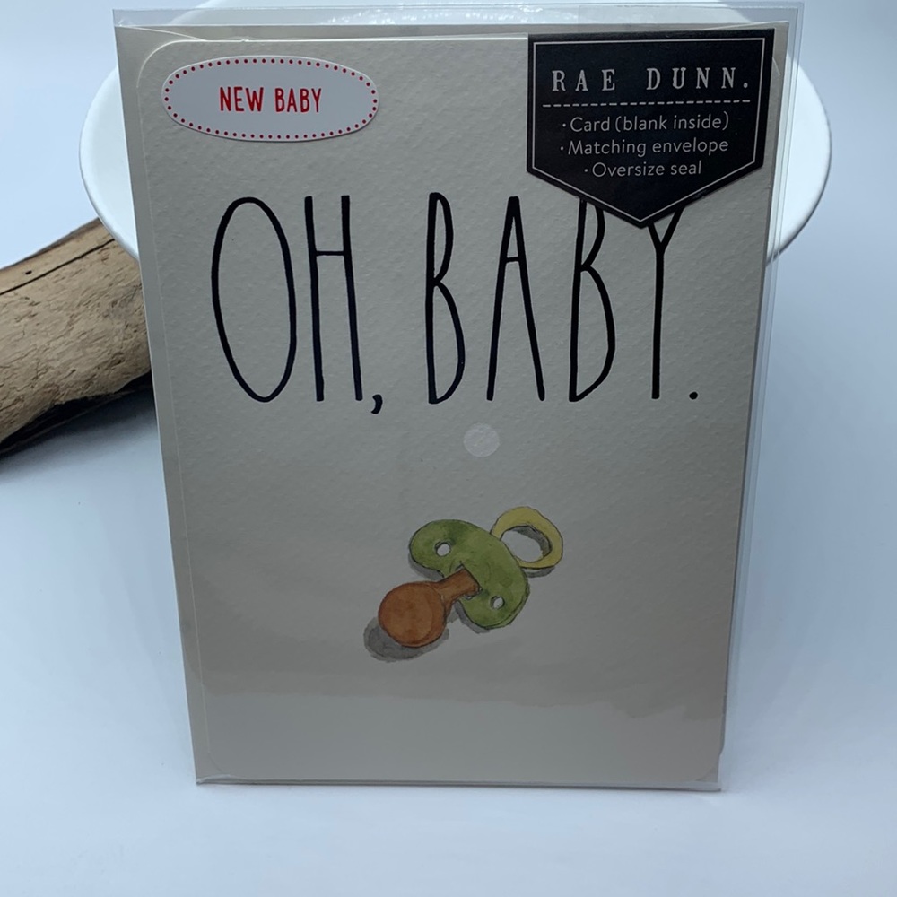 Rae Dunn “OH, BABY” New Baby Card